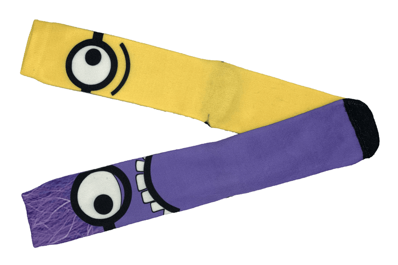 Meia Cano Alto Minions Amarelo e Roxo