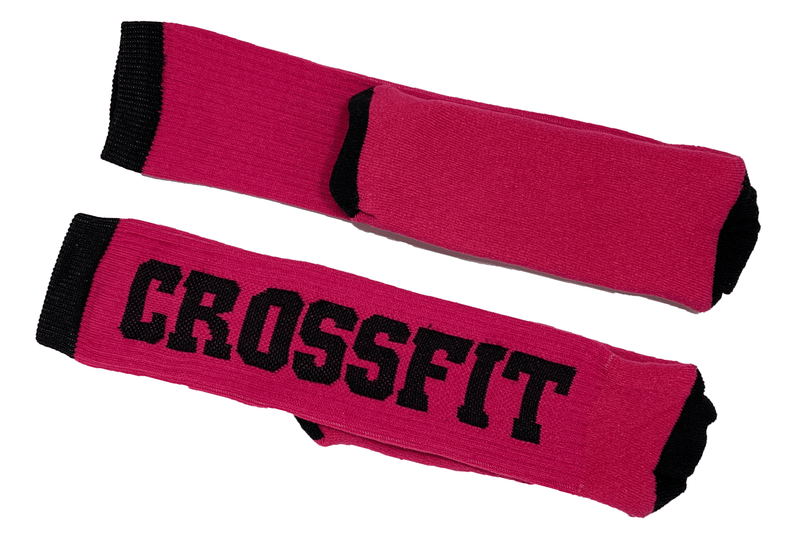 Meião para Crossfit 3/4 Rosa com Borda Preto