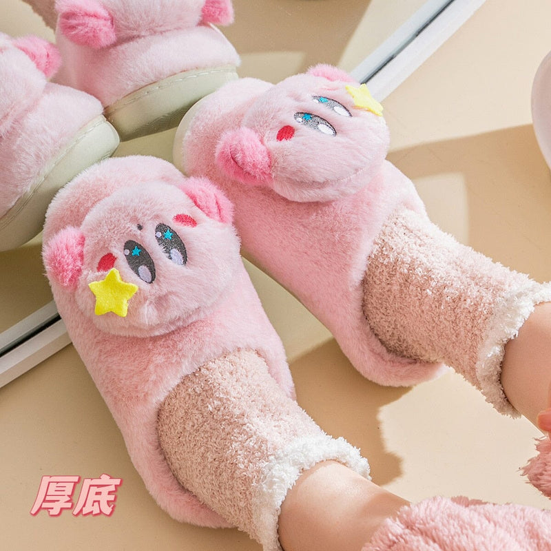 Pantufas de Pelúcia Kawaii Pink