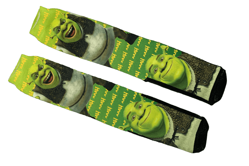 Meia Cano Alto Estampada Shrek