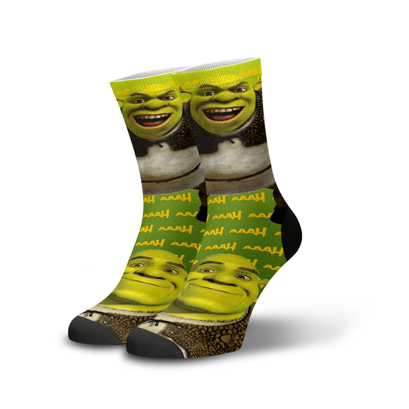 Meia Cano Alto Estampada Shrek