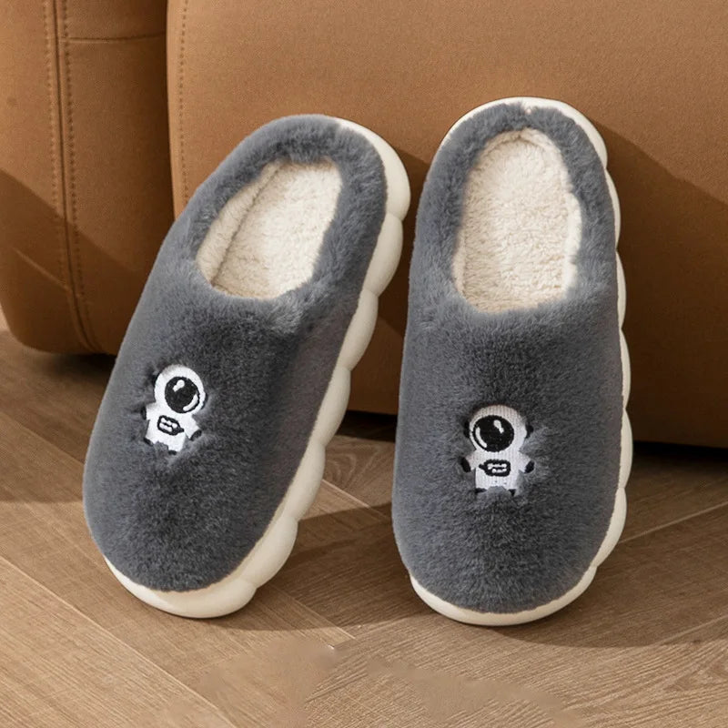 Chinelo Pantufa Infantil Para Inverno de Algodão Astronauta