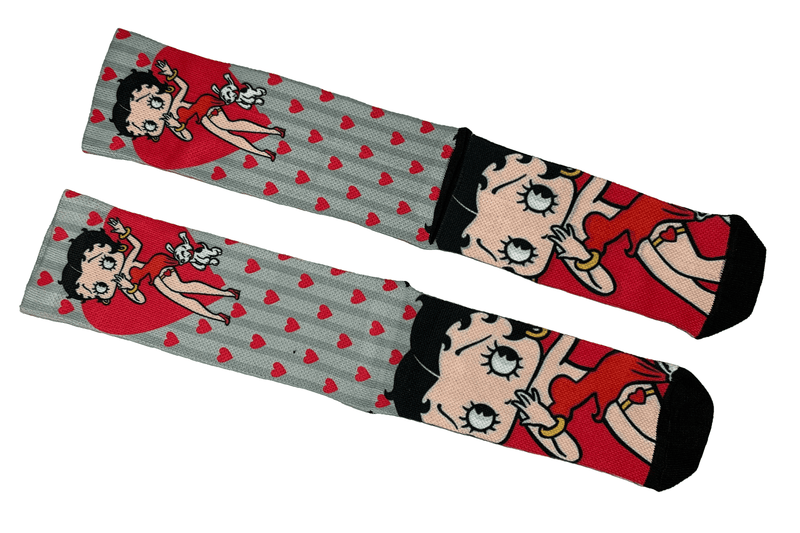 Meia Cano Alto Estampada Betty Boop