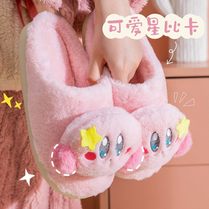 Pantufas de Pelúcia Kawaii Pink