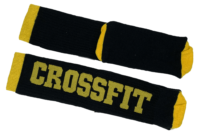 Meião para Crossfit 3/4 Preto com Borda amarelo