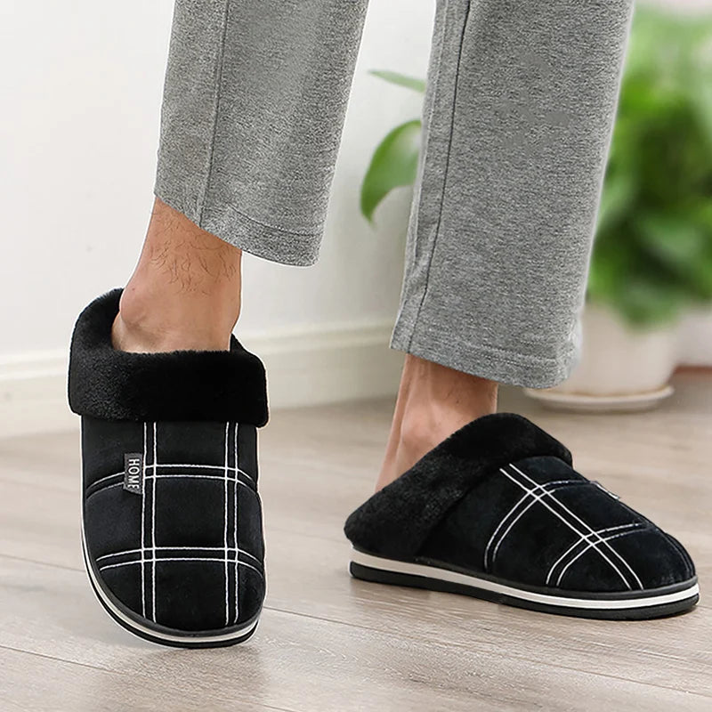 Chinelo Pantufa Casual Masculino Xadrez Confortável