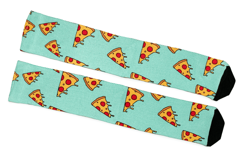 Meia Cano Alto Estampada Pizza Derretendo