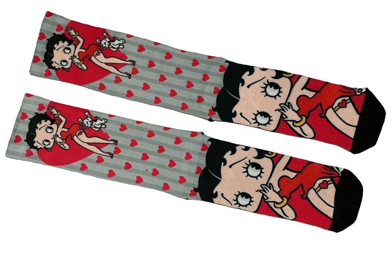 Meia Cano Alto Estampada Betty Boop