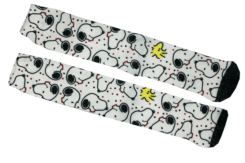 Meia Cano Alto Estampada Snoopy & Woodstock