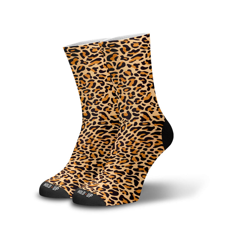 Meia Cano Alto Estampada Animal Print Leopardo