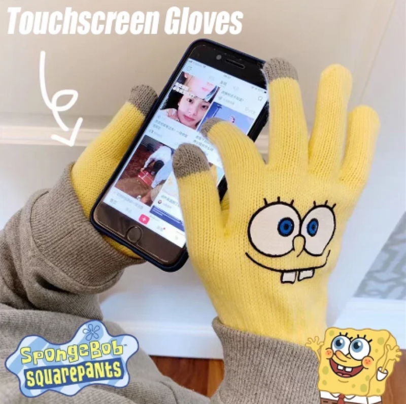 Luvas Infantis Touchscreen - Bob Esponja