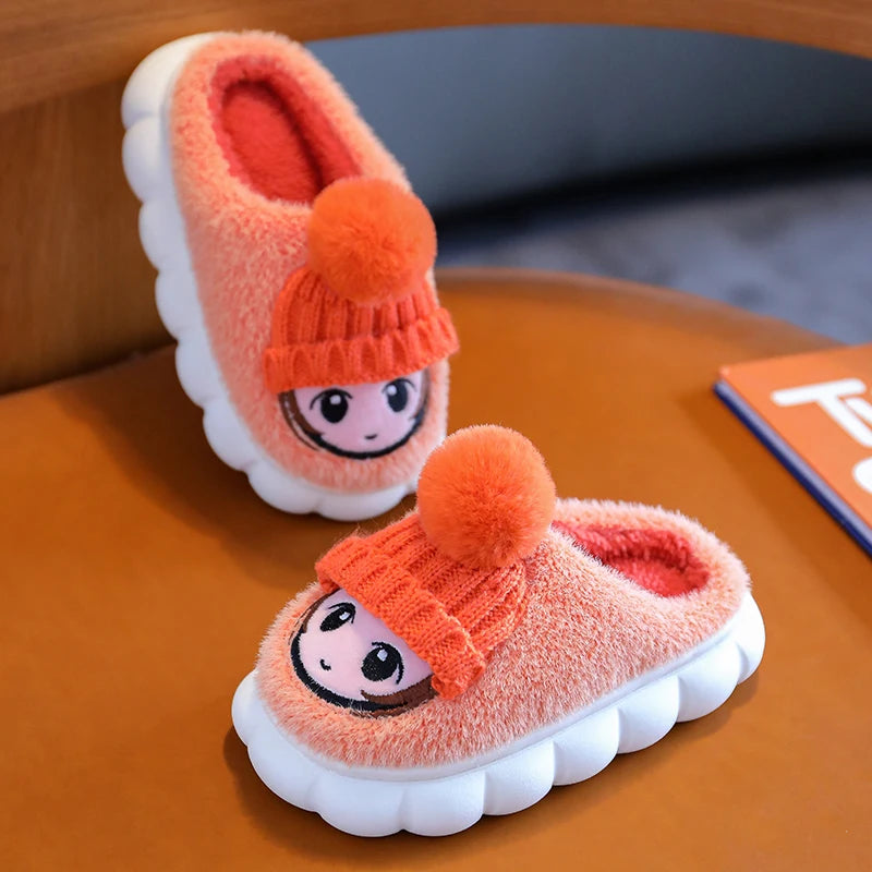 Chinelo Pantufa Infantil Antiderrapante de Pelúcia