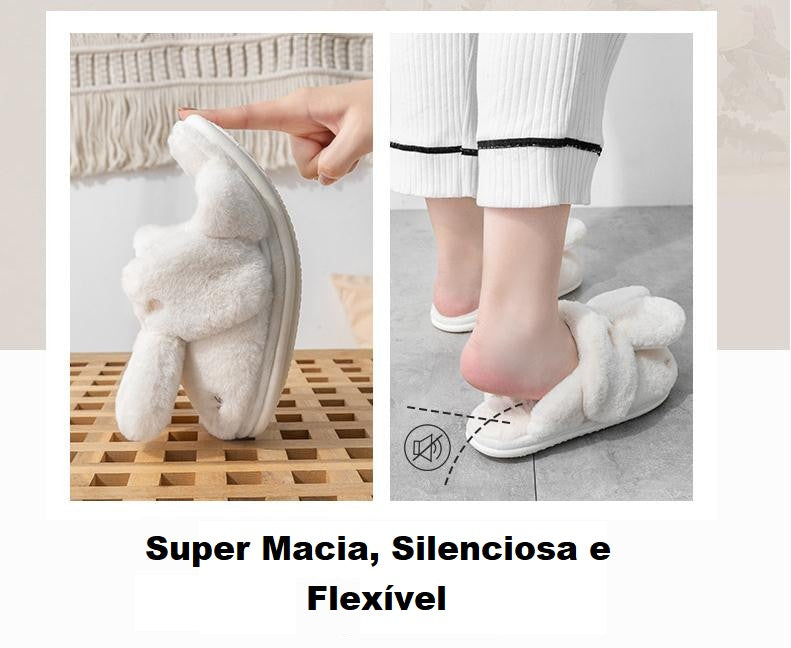 Pantufa da Coelhinha Serelepe 2 em 1 - Solado Antiderrapante