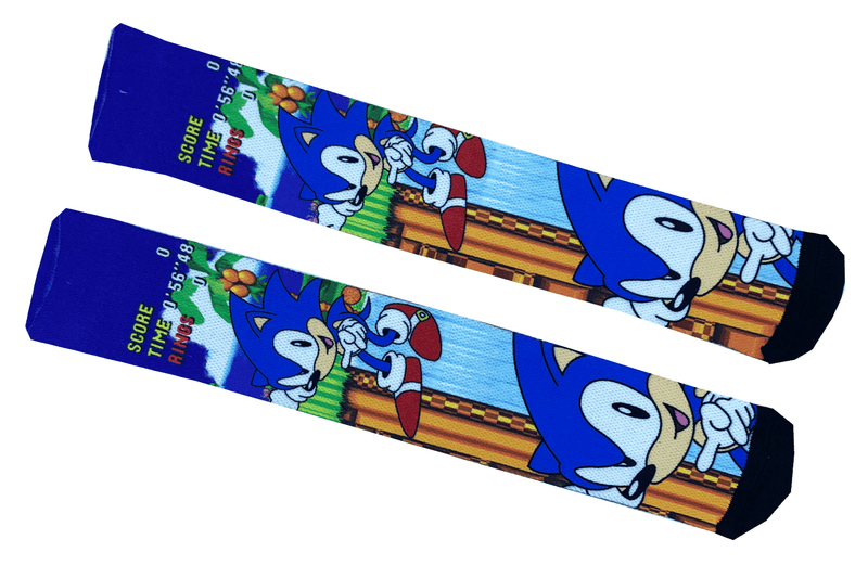 Meia Cano Alto Estampada Sonic the Hedgehog