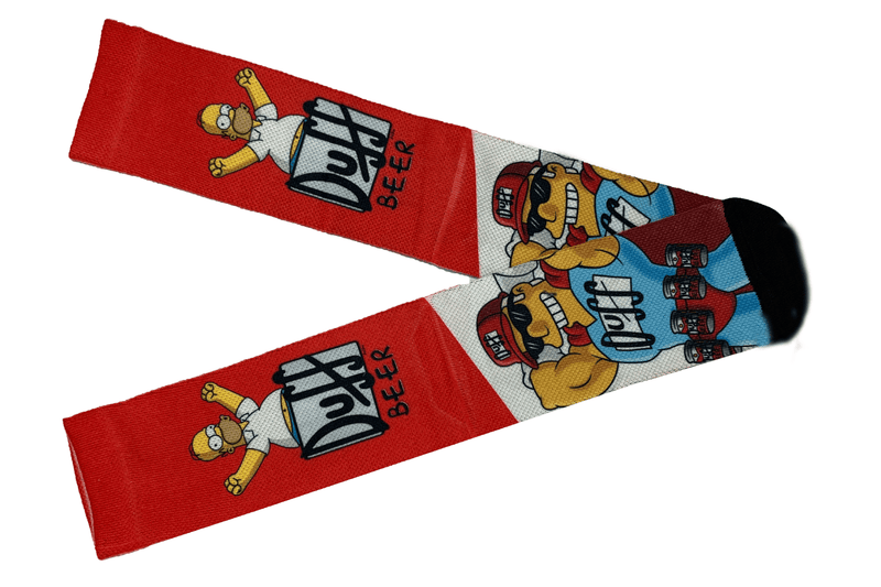 Meia Cano Alto Estampada Duff Man