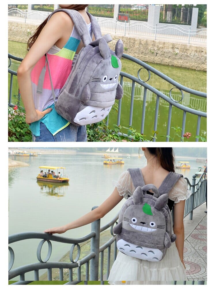 Mochila Felpuda Meu Amigo Totoro Ghibli Kawaii