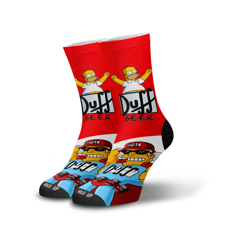 Meia Cano Alto Estampada Duff Man