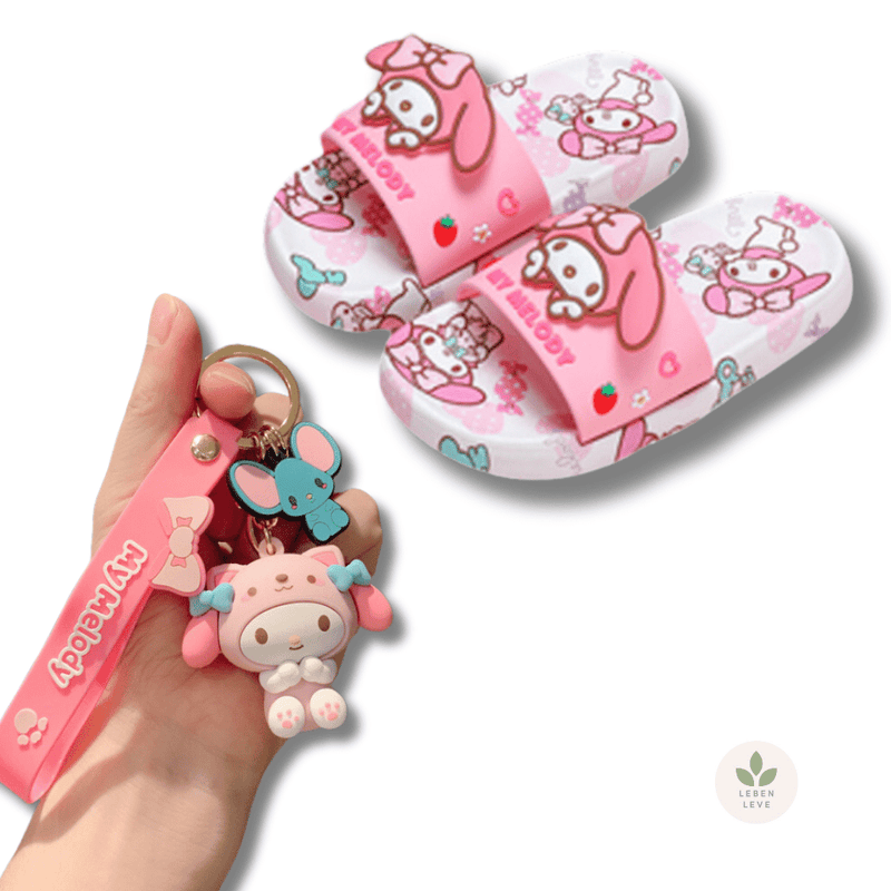 Chinelo Hello Kitty + Brinde Chaveiro Hello Kitty