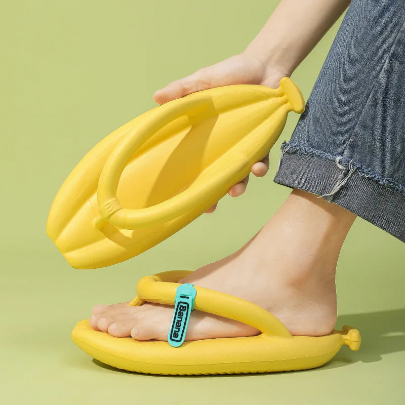 Chinelo Unissex Confortável Novidade Design de Banana FlexFruit