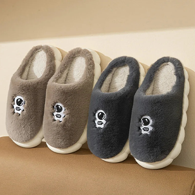 Chinelo Pantufa Infantil Para Inverno de Algodão Astronauta