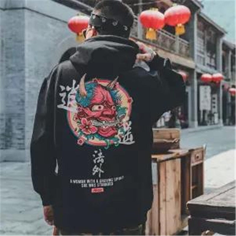 Casaco Moda Streetwear Japonesa Demônio Oni