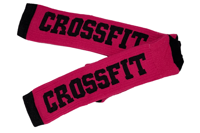 Meião para Crossfit 3/4 Rosa com Borda Preto