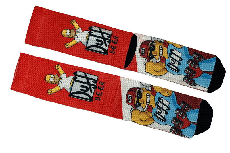 Meia Cano Alto Estampada Duff Man