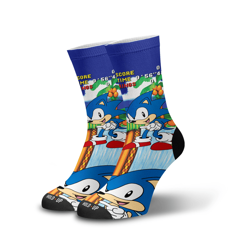 Meia Cano Alto Estampada Sonic the Hedgehog