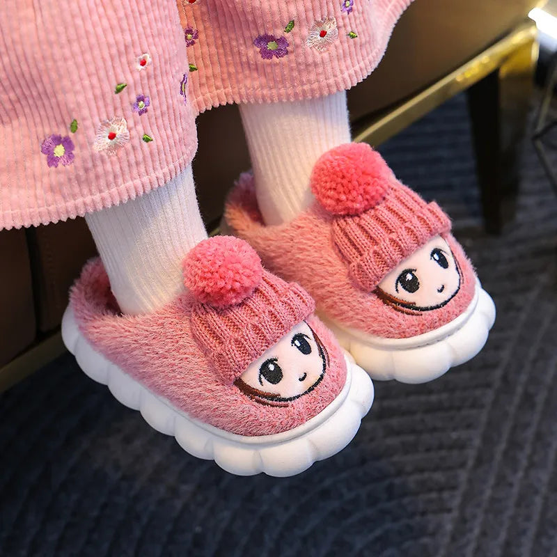 Chinelo Pantufa Infantil Antiderrapante de Pelúcia