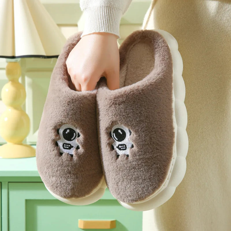 Chinelo Pantufa Infantil Para Inverno de Algodão Astronauta