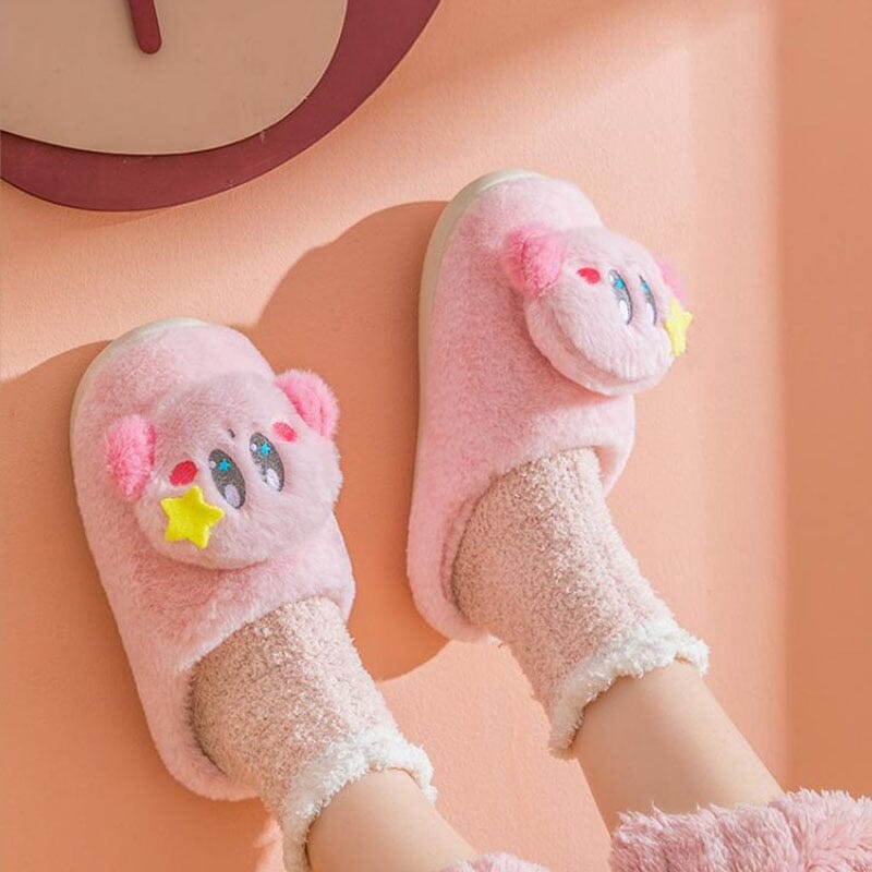 Pantufas de Pelúcia Kawaii Pink