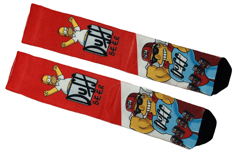 Meia Cano Alto Estampada Duff Man