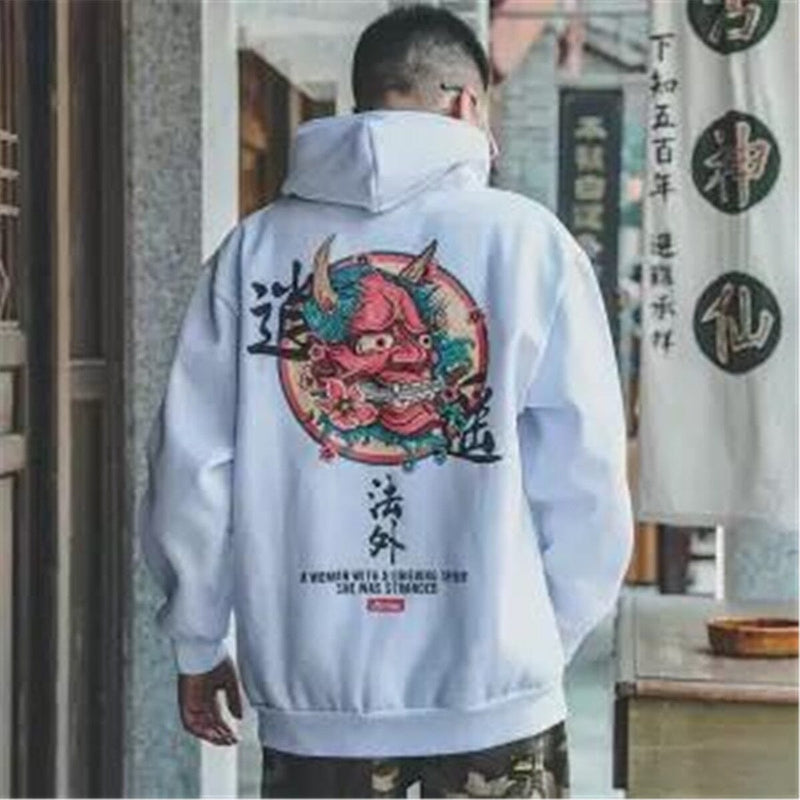 Casaco Moda Streetwear Japonesa Demônio Oni