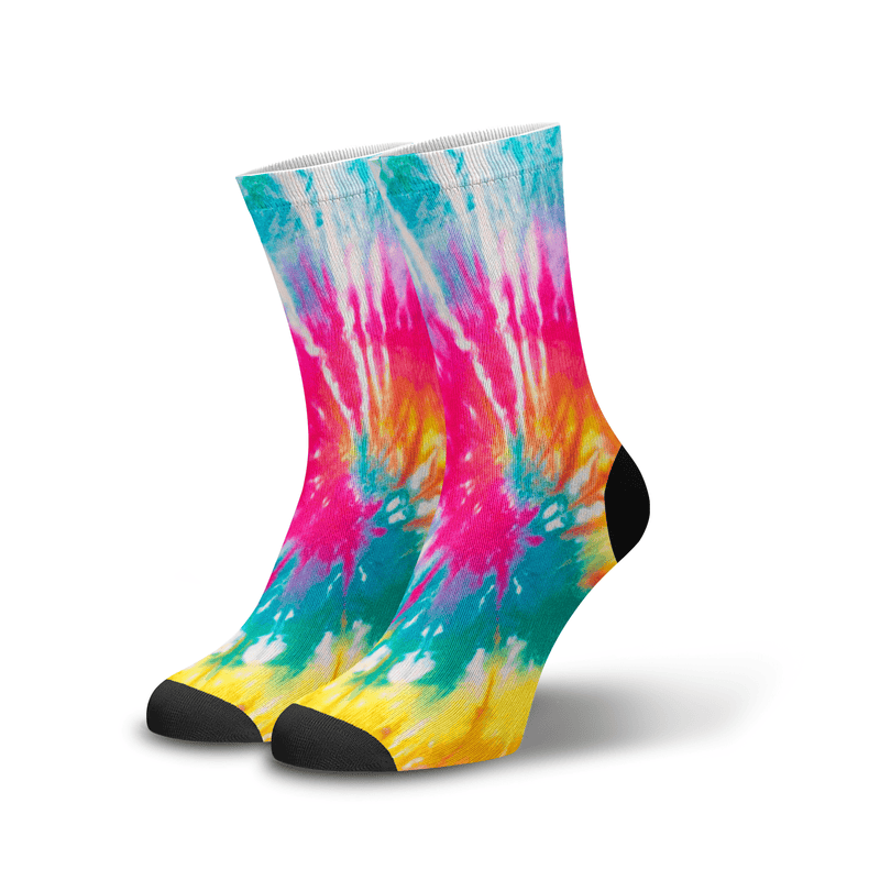 Meia Cano Alto Estampada Tie Dye Riscos